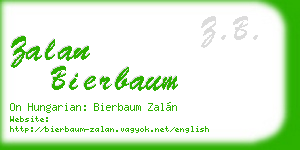 zalan bierbaum business card